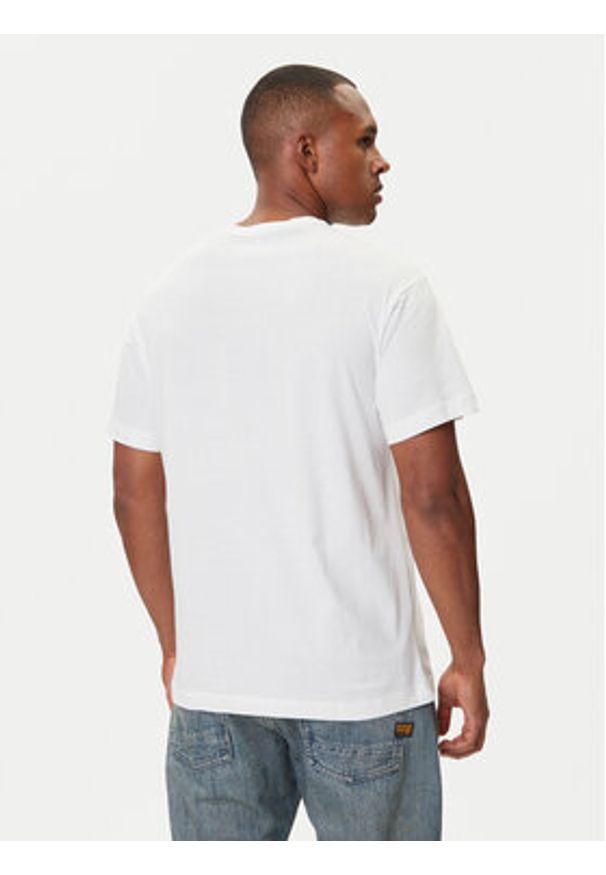 Versace Jeans Couture T-Shirt 79GAHT06 CJ00T Biały Regular Fit. Kolor: biały. Materiał: bawełna
