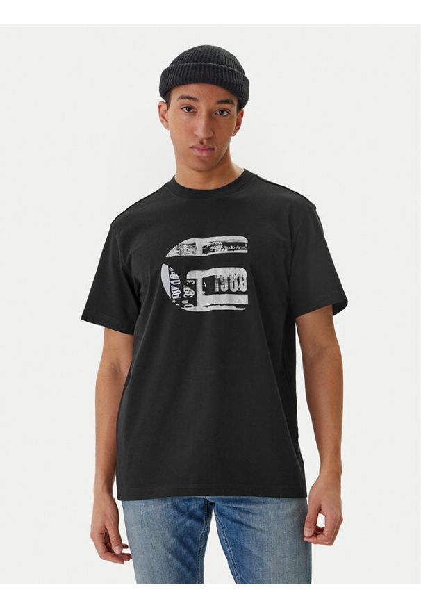 G-Star RAW - G-Star Raw T-Shirt G Icon Graphic D28823-E385 Czarny Regular Fit. Kolor: czarny. Materiał: bawełna