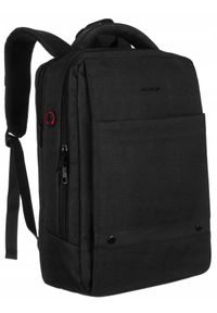 DAVID JONES - Plecak na laptopa David Jones [DH] PC-038 czarny. Kolor: czarny. Materiał: materiał