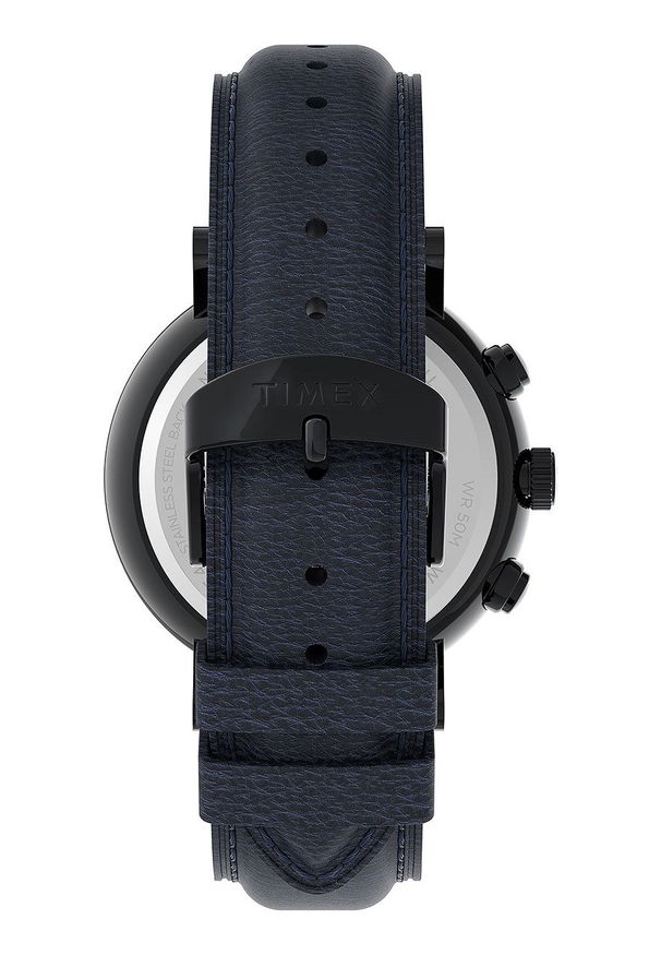 Timex - Zegarek TW2U88900. Kolor: czarny. Materiał: skóra, materiał