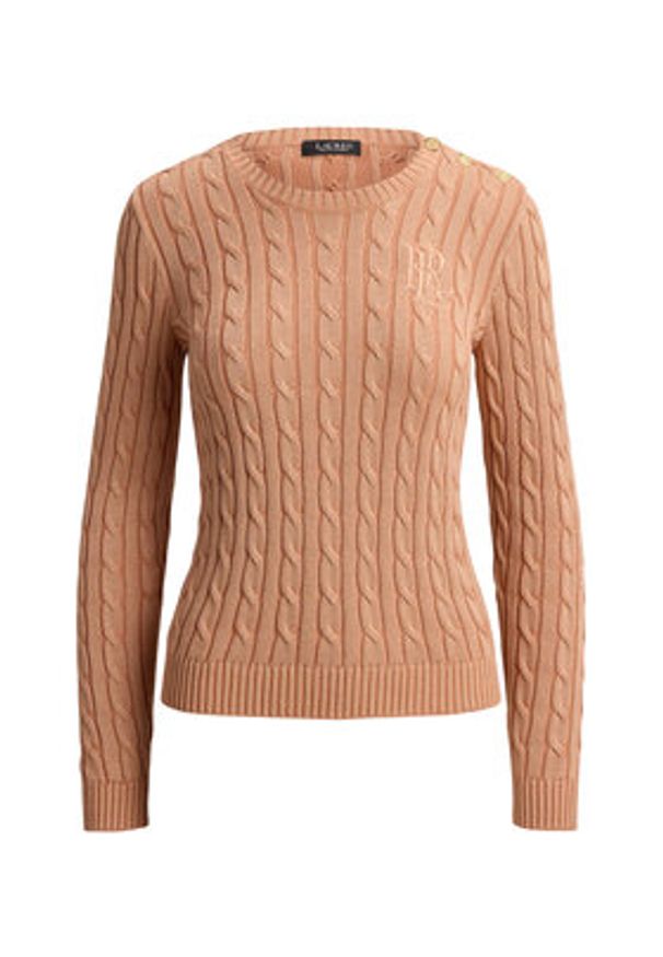 Lauren Ralph Lauren - LAUREN RALPH LAUREN Sweter Montiva 200P14039005 Różowy jasny Regular Fit. Kolor: różowy. Materiał: bawełna