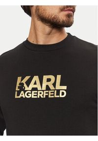 Karl Lagerfeld - KARL LAGERFELD Bluza 705091 551917 Czarny Regular Fit. Typ kołnierza: dekolt w karo. Kolor: czarny. Materiał: bawełna #4