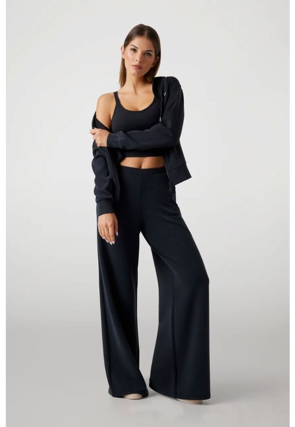 Guess - GUESS Czarna damska bluza Olympe, Rozmiar L. Kolor: czarny