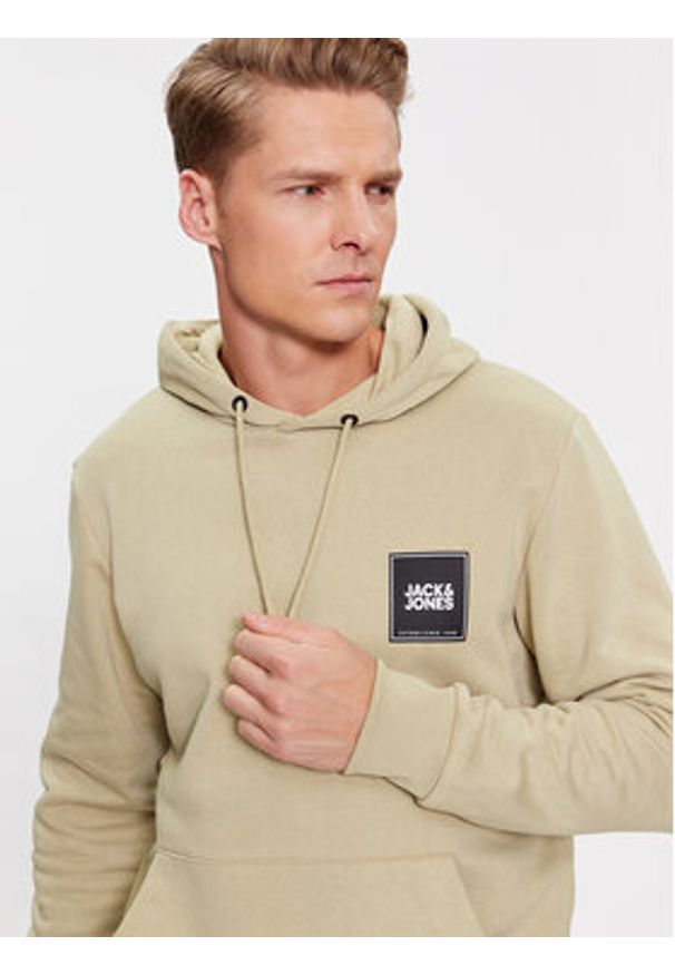 Jack & Jones - Jack&Jones Bluza 12251998 Beżowy Regular Fit. Kolor: beżowy. Materiał: syntetyk