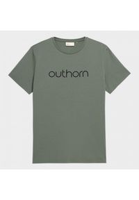 outhorn - T-shirt z nadrukiem męski. Okazja: na co dzień. Materiał: bawełna, jersey. Wzór: nadruk. Styl: casual #11
