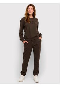 Kaffe Bluza Sirid 10506601 Brązowy Loose Fit. Kolor: brązowy. Materiał: bawełna #2