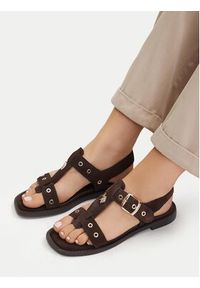 U.S. Polo Assn. Sandały EO-ALYS001W/6S1 Brązowy ciemny. Kolor: brązowy. Materiał: skóra, zamsz #4