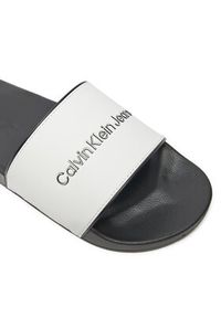 Calvin Klein Jeans Klapki Slide Institutional YM0YM01019 Biały. Kolor: biały. Materiał: skóra #6