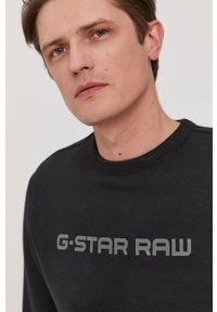 G-Star RAW - G-Star Raw - Bluza. Okazja: na co dzień. Kolor: czarny. Wzór: aplikacja. Styl: casual #5