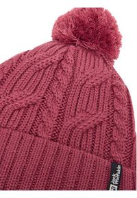 Jack Wolfskin Czapka Pompom 1905092 Fioletowy. Kolor: fioletowy. Materiał: wełna, materiał