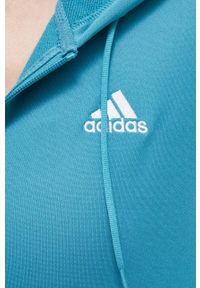 Adidas - adidas dres damski kolor turkusowy. Kolor: turkusowy. Materiał: dresówka #3