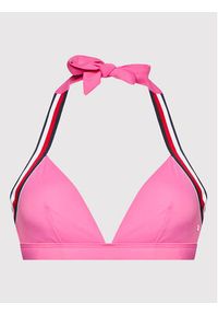 TOMMY HILFIGER - Tommy Hilfiger Góra od bikini Triangle Fixed UW0UW02696 Różowy. Kolor: różowy. Materiał: syntetyk #4