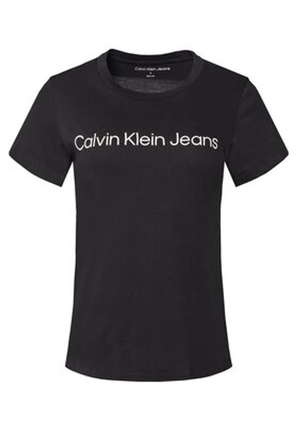 Calvin Klein Jeans Komplet 2 t-shirtów J20J220161 Czarny Slim Fit. Kolor: czarny. Materiał: bawełna