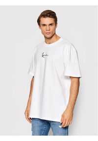 Karl Kani T-Shirt Small Signature 6060585 Biały Regular Fit. Kolor: biały. Materiał: bawełna