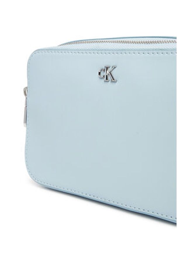 Calvin Klein Torebka Ck Camera Bag LV04F3173G Błękitny. Kolor: niebieski. Materiał: skórzane