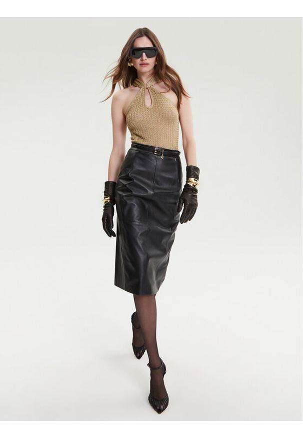 Elisabetta Franchi Szpilki SA-19L-52E2-V580 Czarny. Kolor: czarny. Materiał: skóra. Obcas: na szpilce