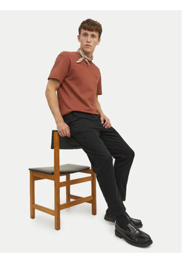 Jack & Jones Chinosy Harlow 12242188 Czarny Tapered Fit. Kolor: czarny. Materiał: bawełna