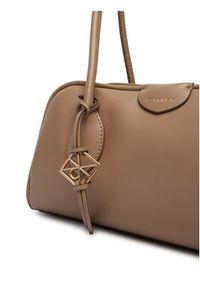 Calvin Klein Torebka Emblem Trio Shoulder Bag LV04F3369G Beżowy. Kolor: beżowy. Materiał: skórzane #5