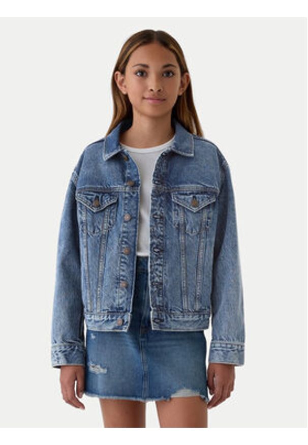 GAP - Gap Kurtka jeansowa 523213-00 Niebieski Regular Fit. Kolor: niebieski. Materiał: bawełna