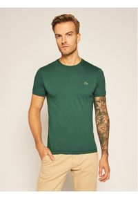 Lacoste T-Shirt TH2038 Zielony Regular Fit. Kolor: zielony. Materiał: bawełna