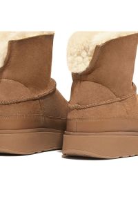 Buty FitFlop GEN-FF Mini Double-Faced Shearling Boots W GS6-A69 beżowy. Okazja: na spacer. Zapięcie: pasek. Kolor: beżowy. Materiał: materiał, skóra #6