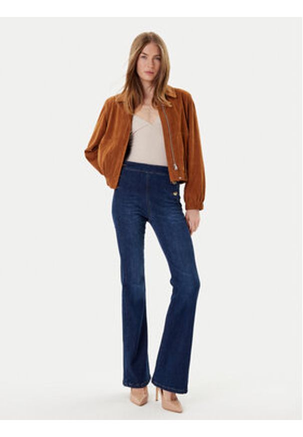 Rinascimento Jeansy CFC0124950003 Niebieski Flare Fit. Kolor: niebieski