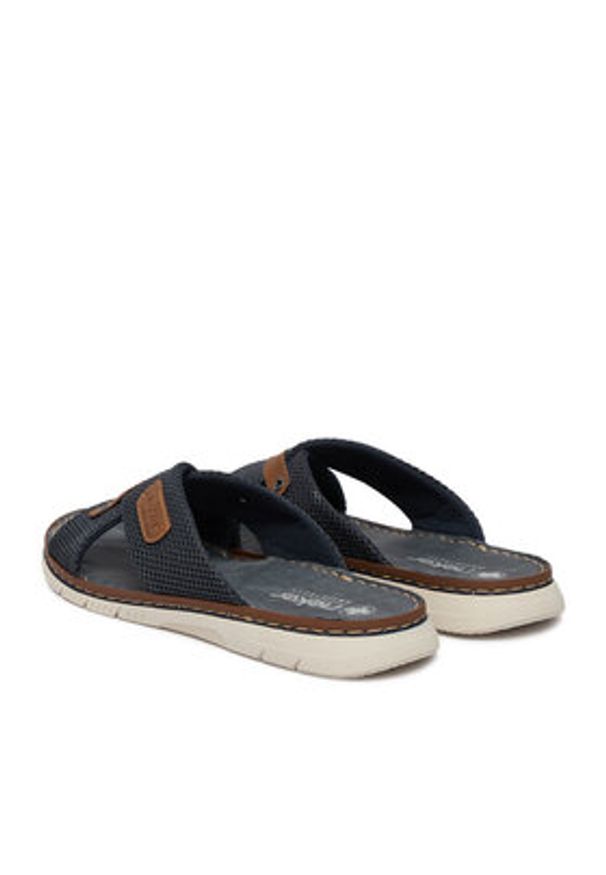 Rieker Klapki CEO-21340-14 Granatowy. Kolor: niebieski. Materiał: materiał