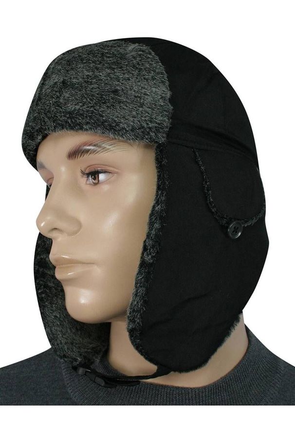 Czarna czapka elegancka, na zimę