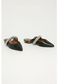 Kurt Geiger London - Klapki skórzane Princely. Kolor: czarny. Materiał: skóra. Wzór: gładki #3