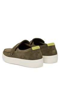 TOMMY HILFIGER - Tommy Hilfiger Półbuty Modern Light Hybrid Suede LoaferFM0FM05786 Zielony. Kolor: zielony. Materiał: zamsz, skóra #3