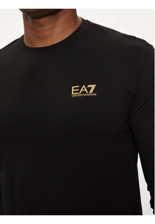 EA7 Emporio Armani Longsleeve 8NPT28 PJVQZ 0208 Czarny Regular Fit. Kolor: czarny. Materiał: bawełna. Długość rękawa: długi rękaw