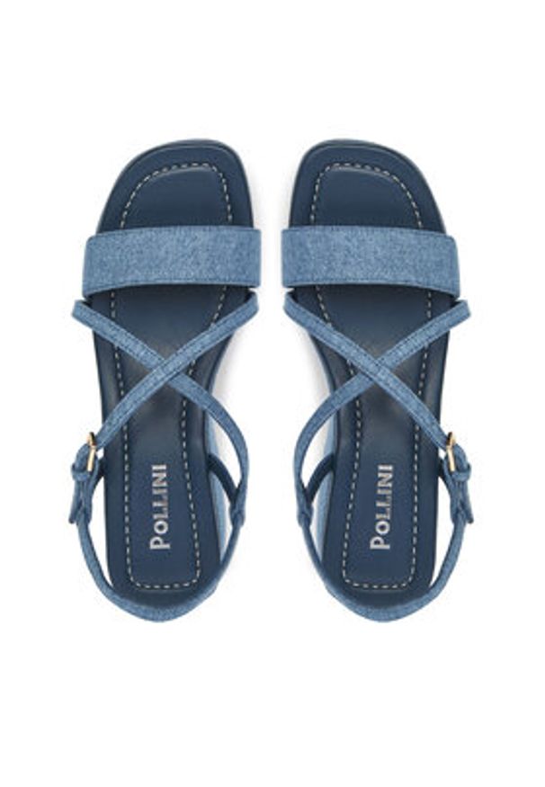 Pollini Sandały SA16318I0MTQ0707 Niebieski. Kolor: niebieski. Materiał: materiał