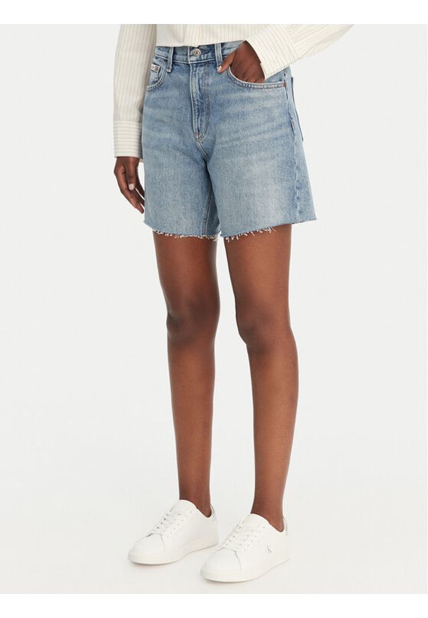 Calvin Klein Jeans Szorty jeansowe LV047F774G Niebieski Regular Fit. Kolor: niebieski. Materiał: bawełna