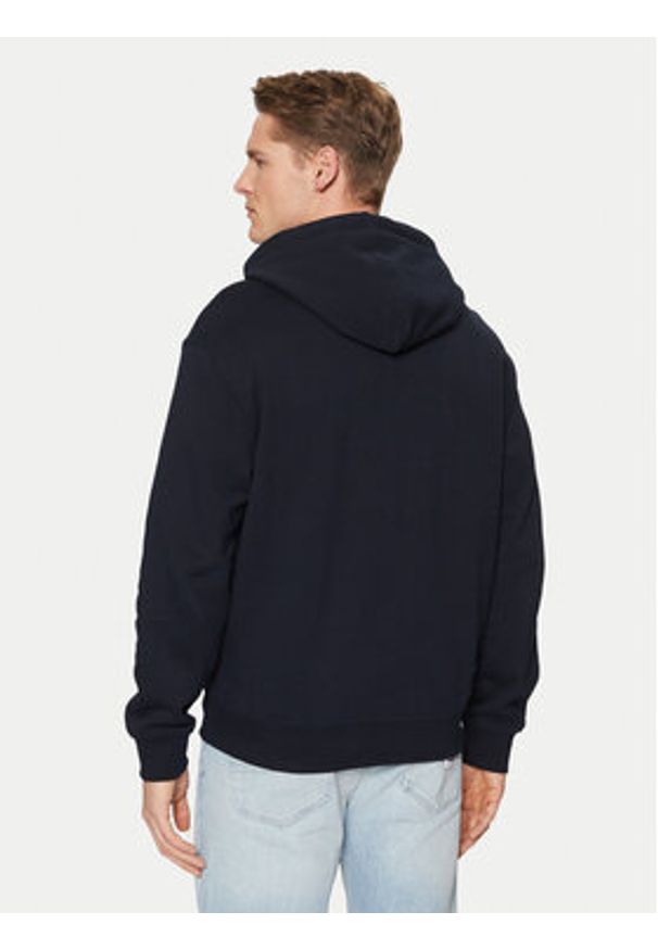 Guess Jeans Bluza M5RQ44 KCPR1 Granatowy Regular Fit. Kolor: niebieski. Materiał: bawełna