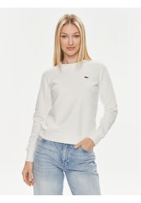 Lacoste Bluza SF9202 Biały Regular Fit. Kolor: biały. Materiał: bawełna
