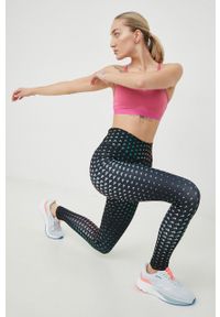 adidas Performance legginsy treningowe Brand Love damskie kolor czarny wzorzyste. Kolor: czarny. Materiał: skóra, materiał. Sport: fitness #2