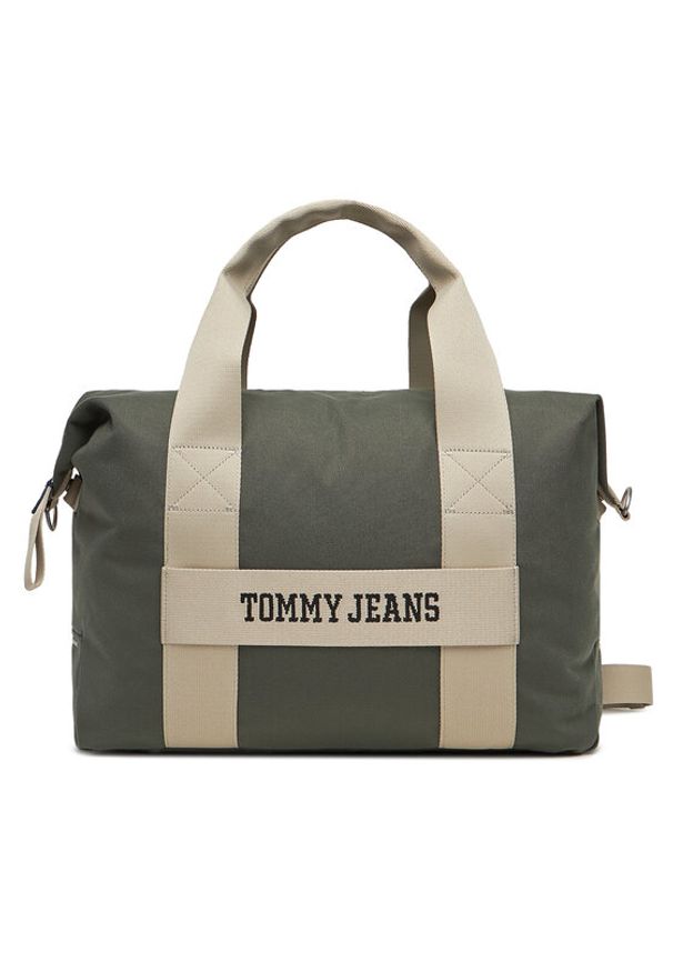 Tommy Jeans Torba Tjm Retro Cool Duffle AM0AM13325 Khaki. Kolor: brązowy. Materiał: materiał. Styl: retro