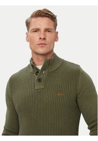 Aeronautica Militare Sweter 262MA1572UL00409 Khaki Regular Fit. Kolor: brązowy. Materiał: bawełna #3