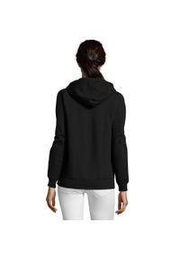 SOL'S - Damska Bluza Z Kapturem Seven Full Zip. Typ kołnierza: kaptur. Kolor: czarny