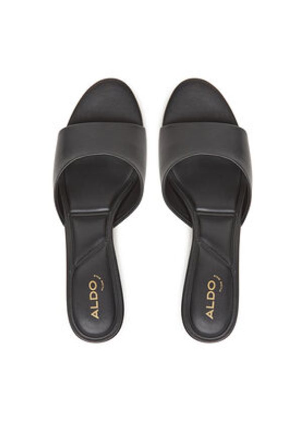 Aldo Klapki Delphinia 13965246 Czarny. Kolor: czarny. Materiał: skóra