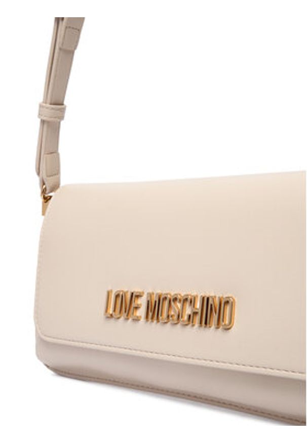 Love Moschino - LOVE MOSCHINO Torebka JC4058PP0NLO0110 Écru. Kolor: kremowy. Materiał: skórzane