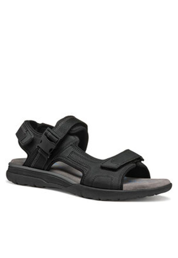 Geox Sandały U Spherica Ec5 U55ELB 000EK C9999 Czarny. Kolor: czarny. Materiał: skóra