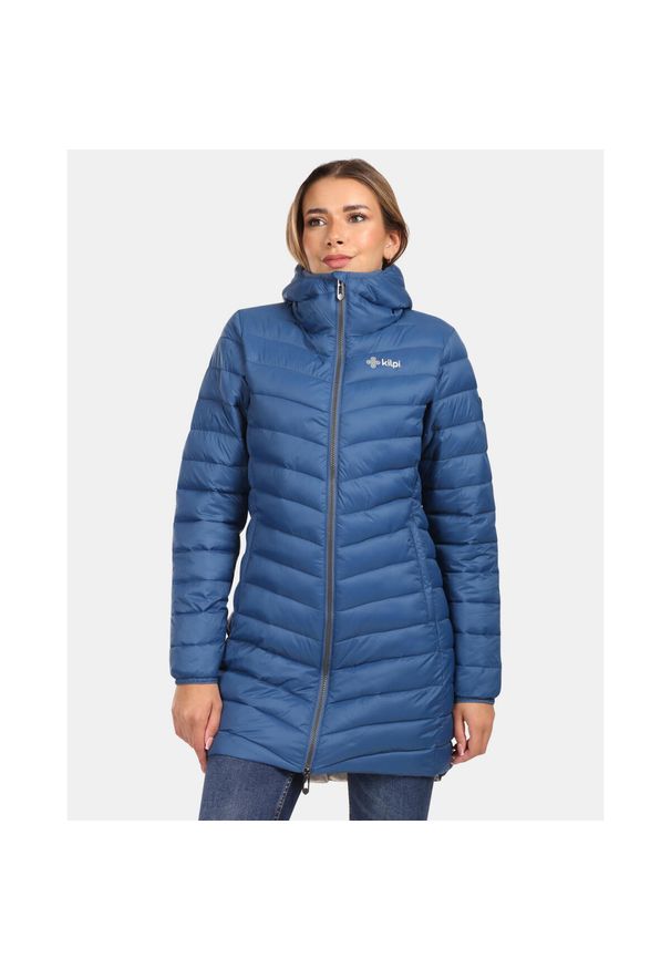 Damski płaszcz ocieplany Kilpi LEILA-W. Kolor: niebieski. Sport: turystyka piesza