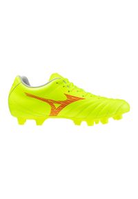 Buty piłkarskie Mizuno Monarcida Neo III Select MD safety yellow/fiery coral 2. Kolor: czerwony, wielokolorowy, żółty. Sport: piłka nożna