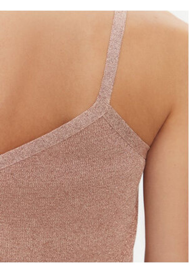 Kontatto Sukienka dzianinowa 3M0563C Beżowy Regular Fit. Kolor: beżowy. Materiał: wiskoza