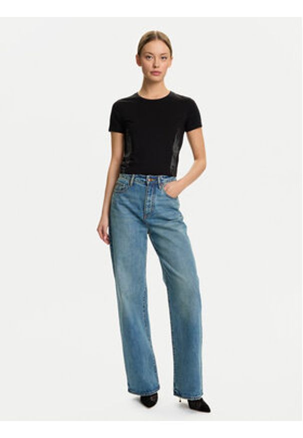 EA7 Emporio Armani T-Shirt 7W000521 AF12503 UC001 Czarny Regular Fit. Kolor: czarny. Materiał: bawełna