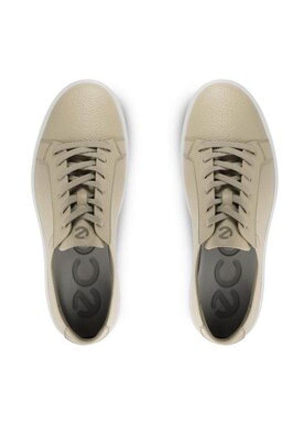 ecco - ECCO Sneakersy Soft 60 58240401004 Beżowy. Kolor: beżowy. Materiał: skóra