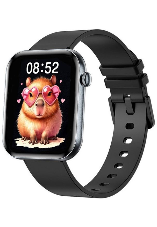 Rubicon - Zegarek dziecięcy SMARTWATCH RUBICON RNCF49 black/black silicone. Rodzaj zegarka: smartwatch