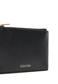 Calvin Klein Duży Portfel Damski Foil Logo Top Zip Cardcase LV04F1090G Czarny. Kolor: czarny. Materiał: skóra #3