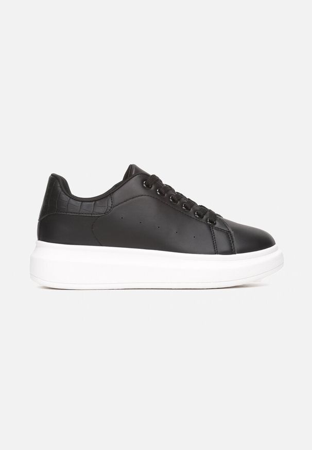 Born2be - Czarno-Białe Sneakersy na Grubej Podeszwie Hypnotic. Okazja: na co dzień, na spacer. Kolor: czarny. Materiał: dresówka. Sezon: lato. Sport: turystyka piesza